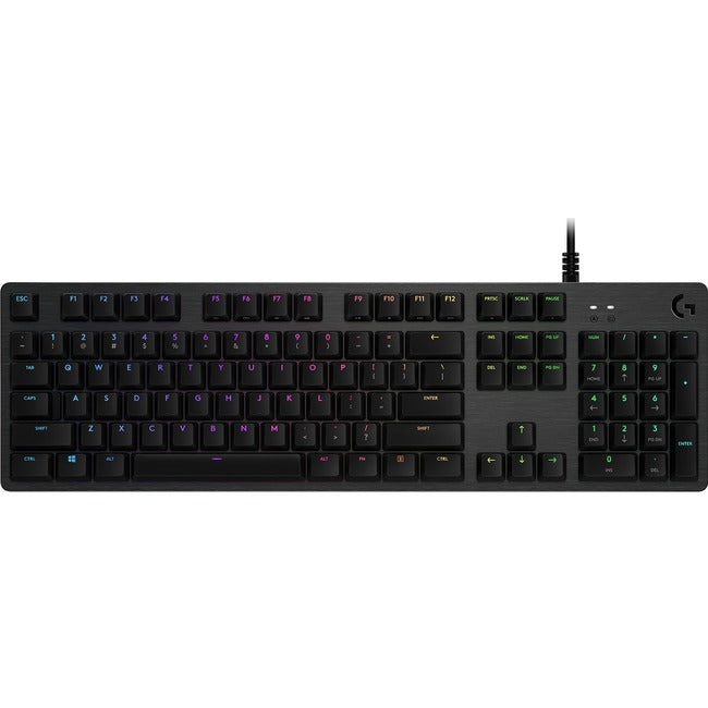 Logitech G512 Carbon LIGHTSYNC RGB Mechanical Gaming Keyboard - Wired Keyboard with GX Red Switches, USB Passthrough, Media Controls, Compatible with Windows 920-009360