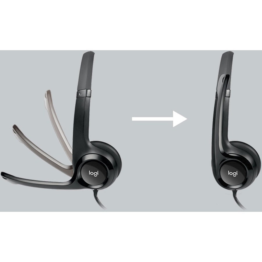 Logitech H390 Usb Computer Headset Wired Calls/Music Black