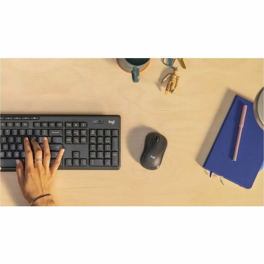 Logitech M240 Mouse - Optical - Wireless - 32.81 ft - Bluetooth - Graphite - USB Type A -
