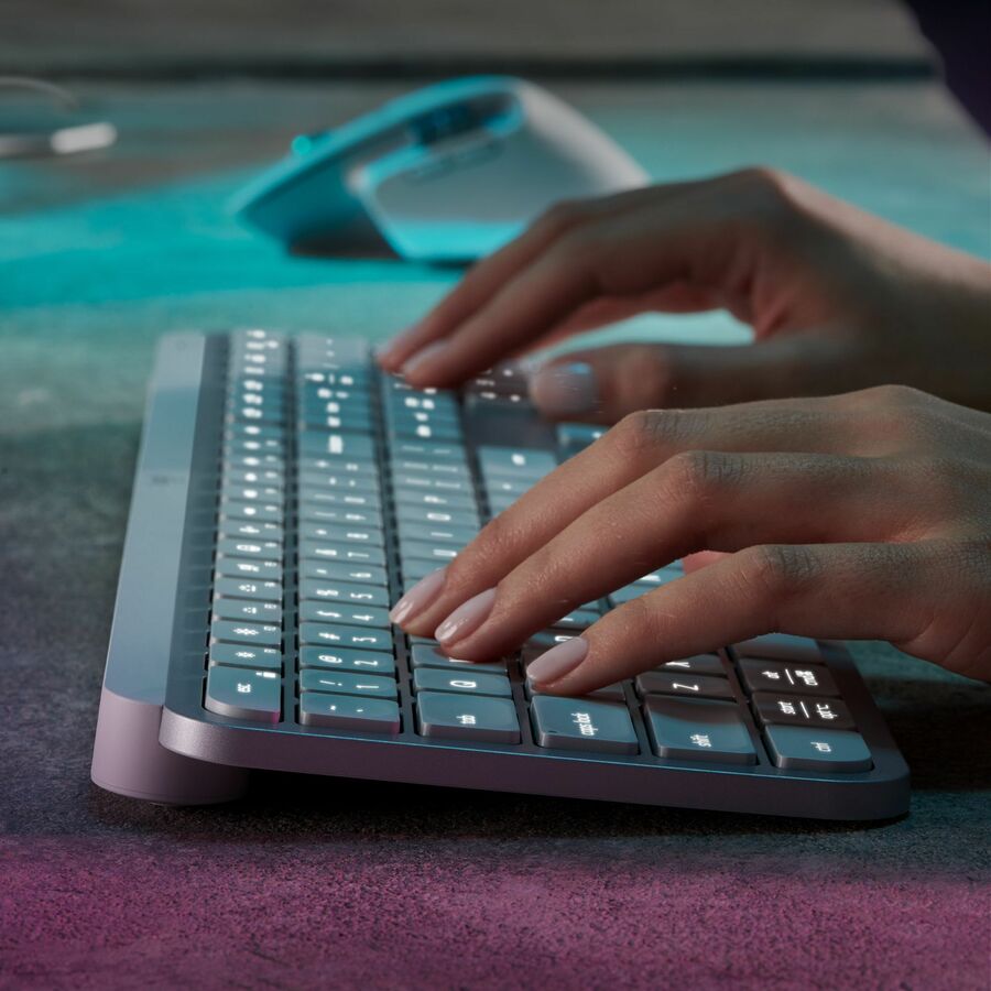 Logitech MX Keys Keyboards - Wireless Connectivity - Bluetooth - 32.81 ft - USB Interface