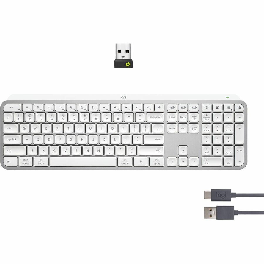 Logitech MX Keys Keyboards - Wireless Connectivity - Bluetooth - 32.81 ft - USB Interface