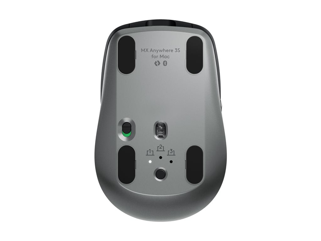 Logitech Master Series MX Anywhere 3S for Mac - Mouse - optical - 6 buttons - wireless - Bluetooth - space gray 910-006945