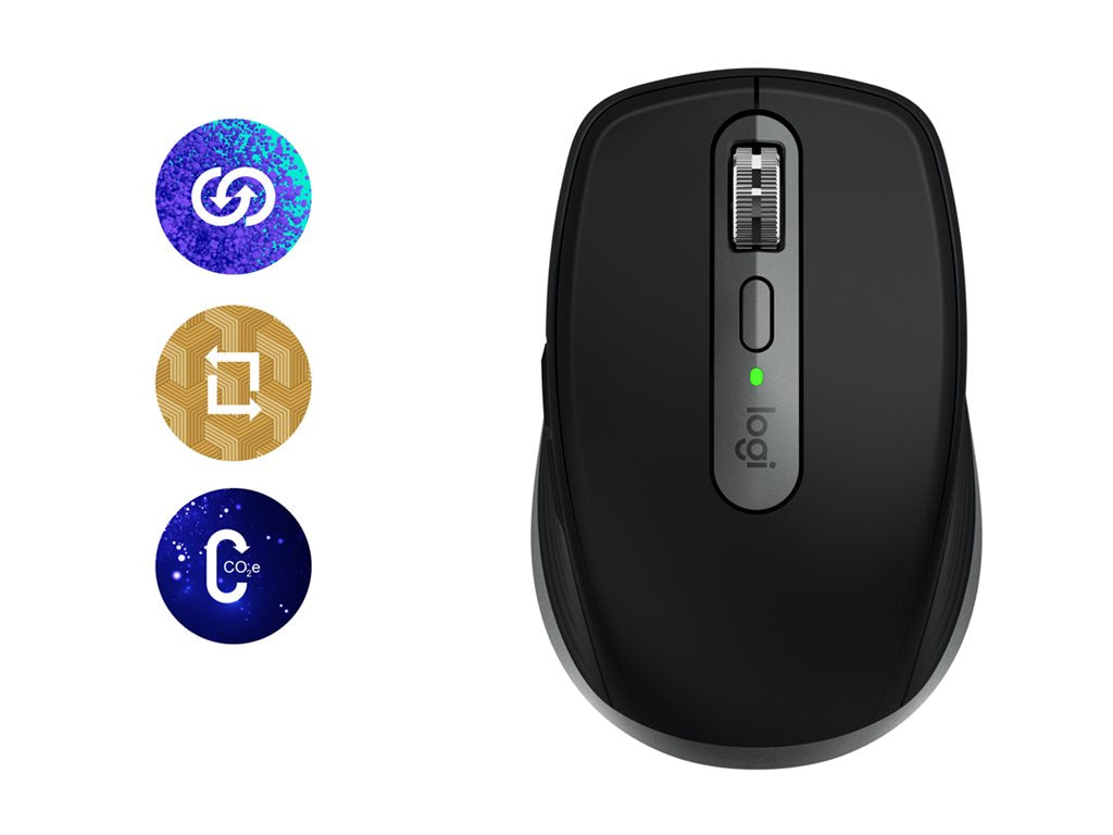Logitech Master Series MX Anywhere 3S for Mac - Mouse - optical - 6 buttons - wireless - Bluetooth - space gray 910-006945