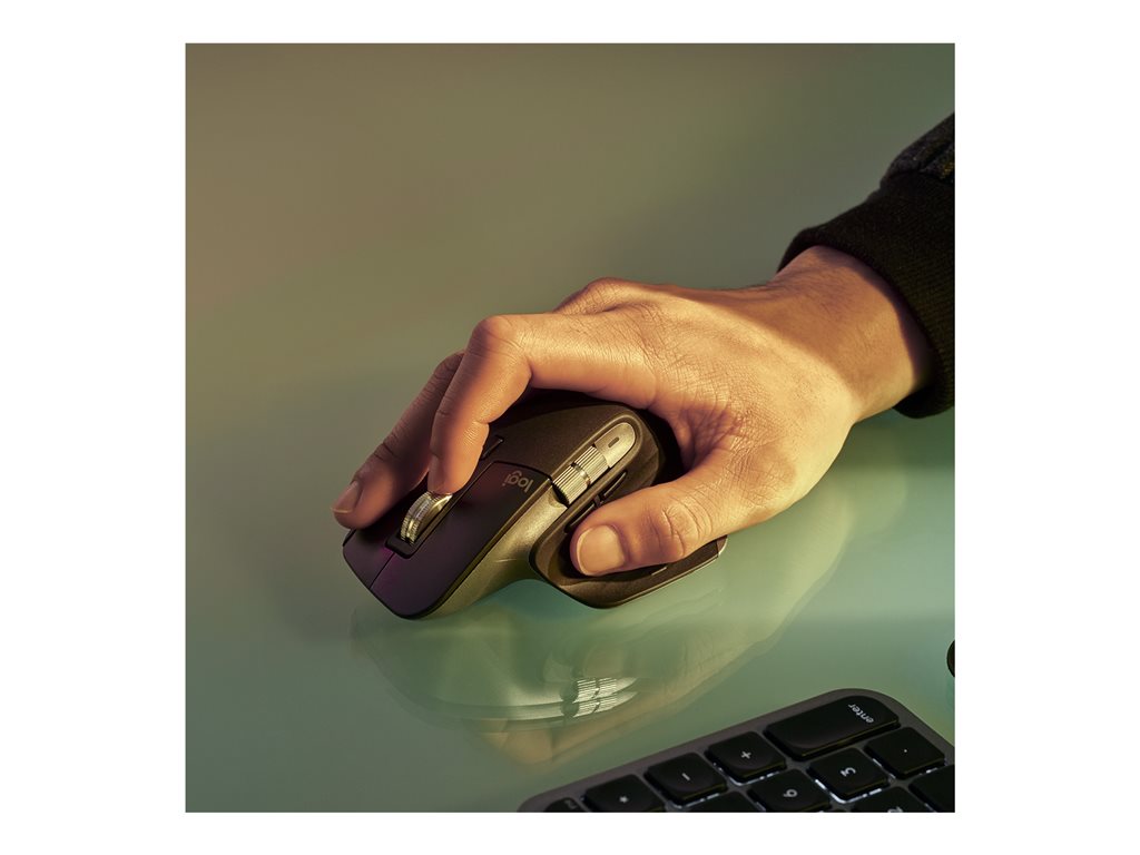 Logitech Master Series MX Keys S for Mac - Keyboard - full size - backlit - wireless - Bluetooth LE - QWERTY - English - space 920-011621