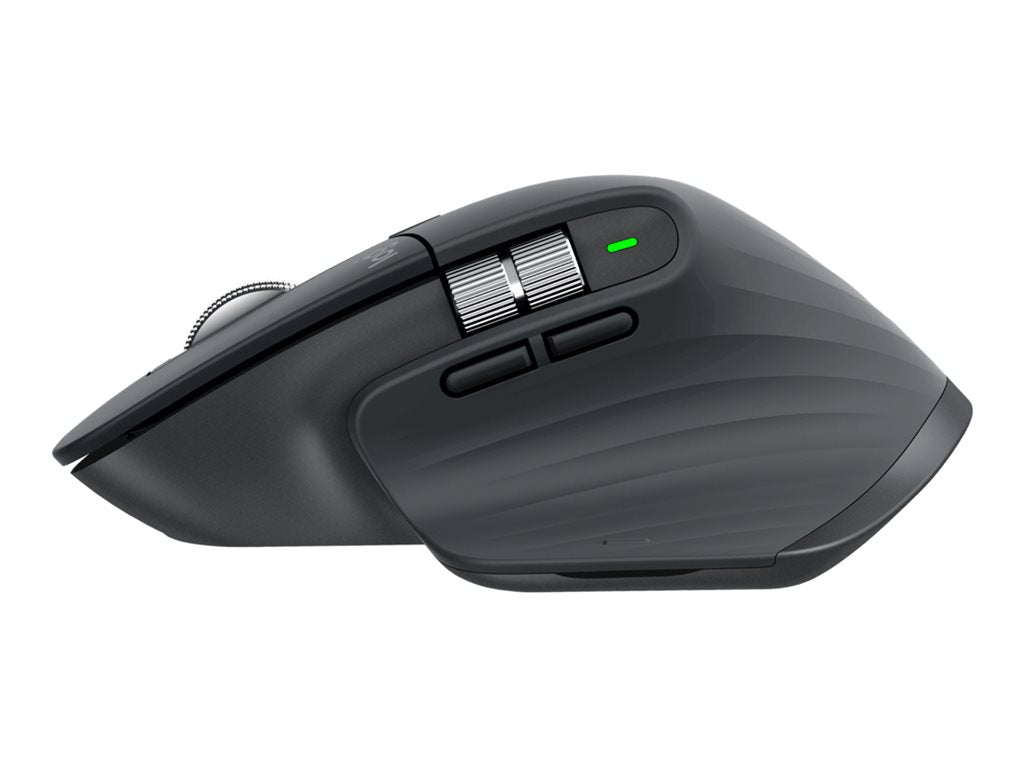 Logitech Master Series MX Master 3S - Mouse - ergonomic - optical - 7 buttons - wireless - Bluetooth, 2.4 GHz - Logitech