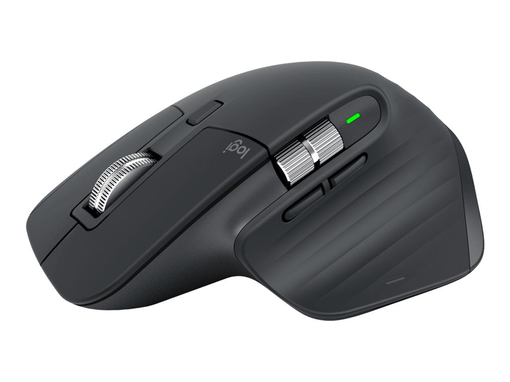 Logitech Master Series MX Master 3S - Mouse - ergonomic - optical - 7 buttons - wireless - Bluetooth, 2.4 GHz - Logitech