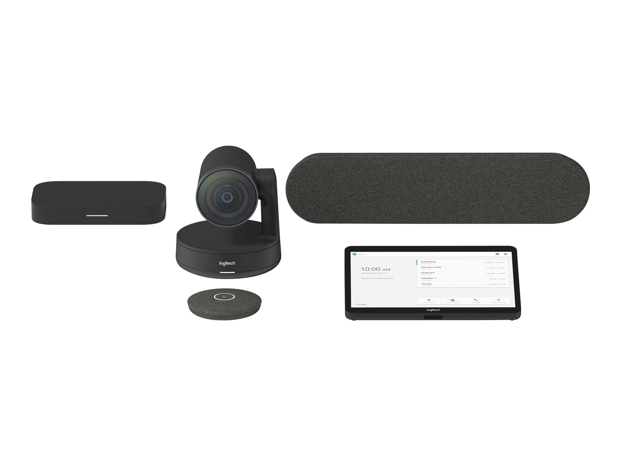 Logitech Medium Google Meet Rooms with Tap + Rally System + Meet Compute - Video conferencing kit - with Google Meet Compute TAPRALGGLCTL2