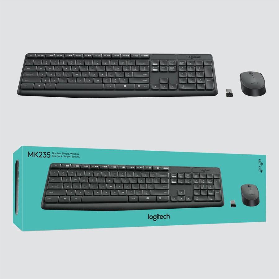 Logitech Mk235 Keyboard Rf Wireless Qwerty Grey