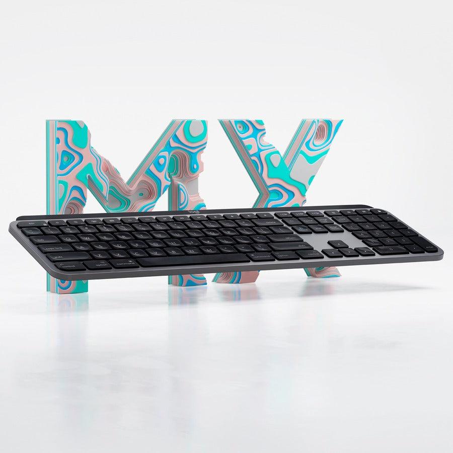 Logitech Mx Keys For Mac Keyboard Rf Wireless + Bluetooth Grey