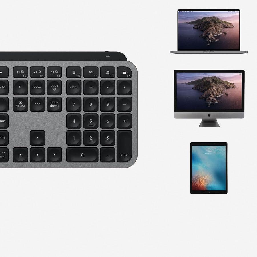 Logitech Mx Keys For Mac Keyboard Rf Wireless + Bluetooth Grey