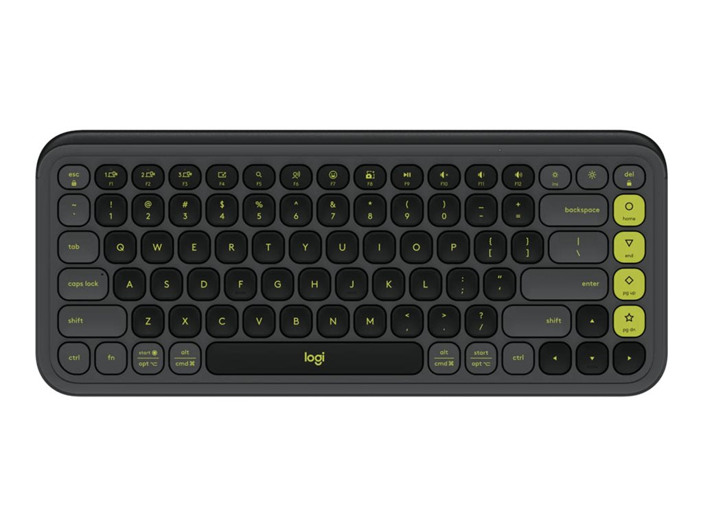 Logitech POP Icon Keys - Keyboard - wireless - Bluetooth LE - QWERTY - English - off-white, green 920-013143
