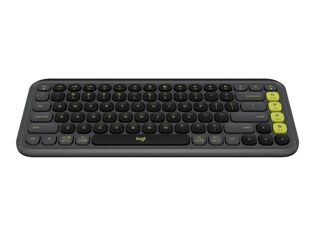 Logitech POP Icon Keys - Keyboard - wireless - Bluetooth LE - QWERTY - English - off-white, green 920-013143
