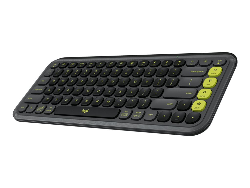 Logitech POP Icon Keys - Keyboard - wireless - Bluetooth LE - QWERTY - English - off-white, green 920-013143