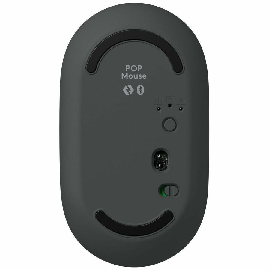 Logitech POP Mouse - Optical - Wireless - 32.81 ft - Bluetooth - Nightfall - USB - 4000