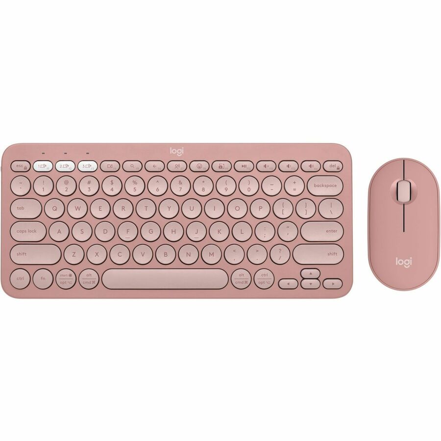 Logitech Pebble 2 Combo, Wireless Keyboard and Mouse, Quiet and Portable, Customizable, 920-012199