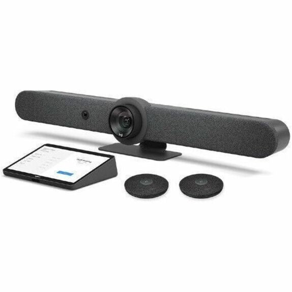 Logitech Rally Bar (TAA-Compliant Version) & Logitech Tap with Cat5e & Rally Mic Pod - TAA 991-000536