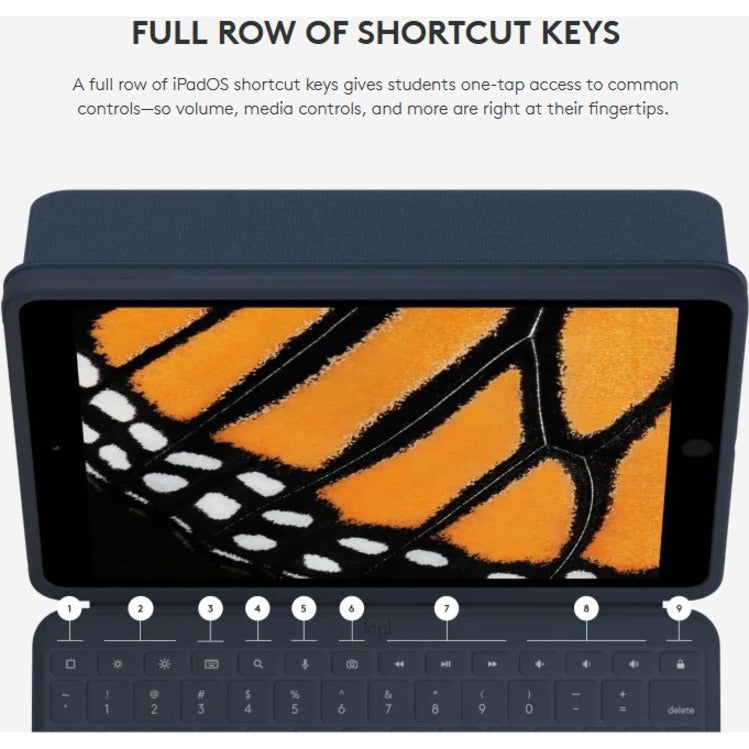 Logitech Rugged Combo 3 Rugged Keyboard/Cover Case Apple iPad (8th Generation), iPad (7th
