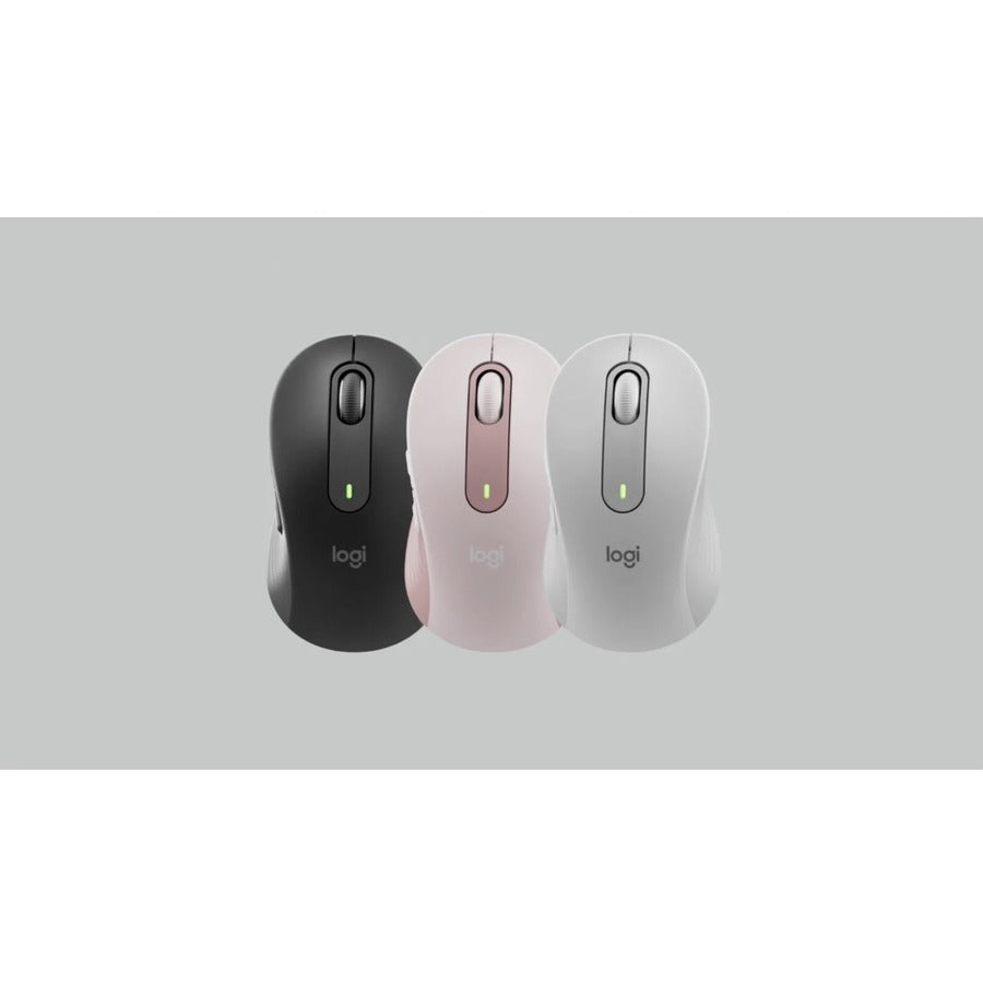 Logitech Signature M650 Mouse - Optical - Wireless - Bluetooth - Raw White - USB - 2000