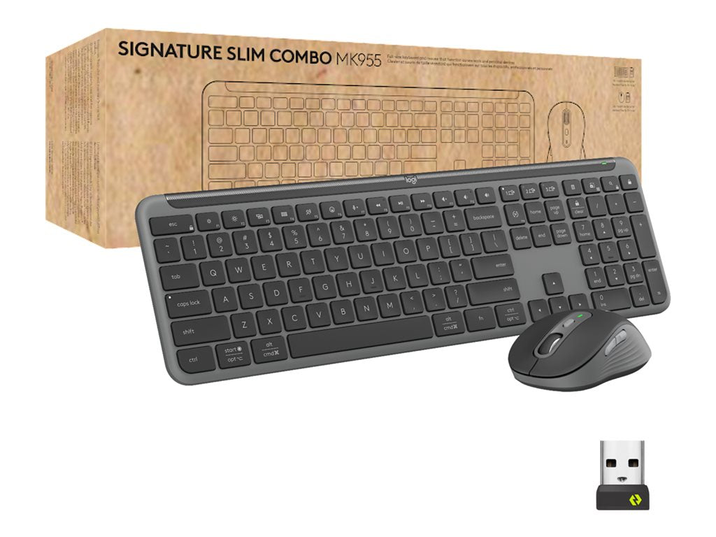 Logitech Signature MK955 Slim Combo for Business - Keyboard and mouse set - wireless - Bluetooth 5.1 LE 920-012427