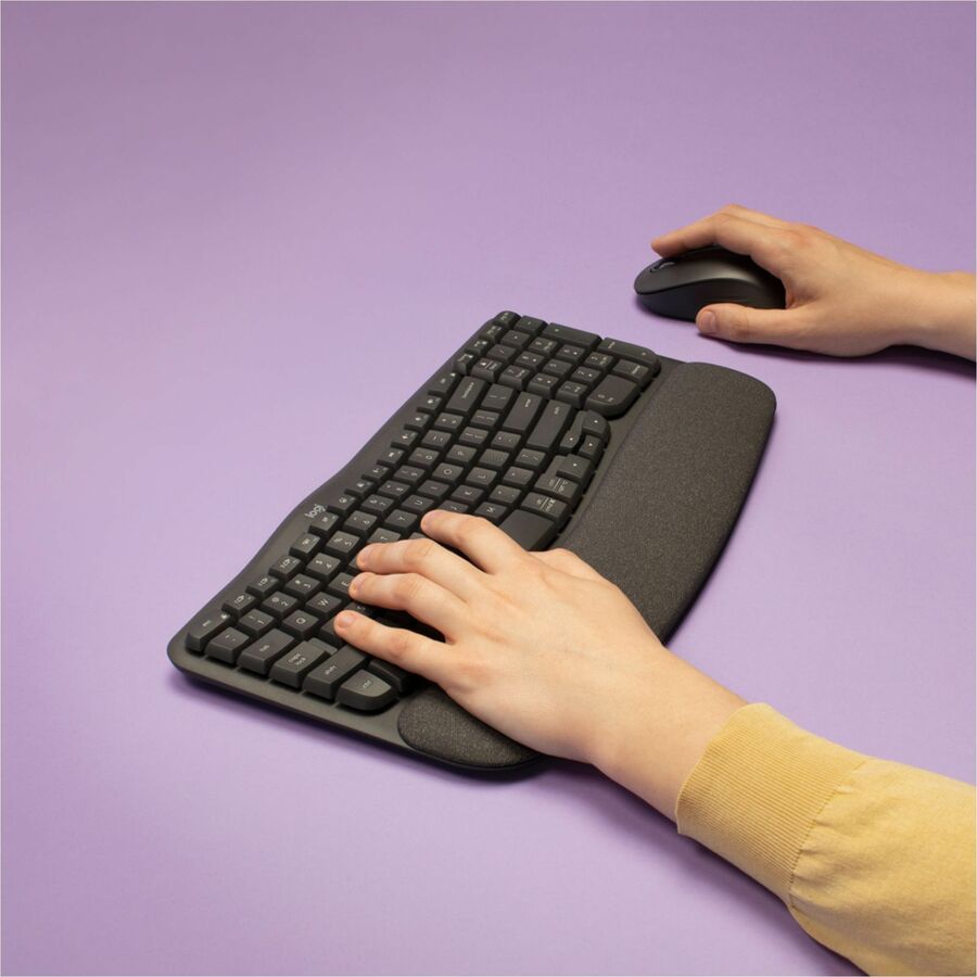 Logitech Wave Keys MK670 Keyboard & Mouse - USB Wireless Bluetooth Keyboard - English