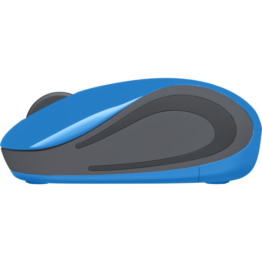 Logitech Wireless Mini Mouse M187 Ultra Portable, 2.4 GHz with USB Receiver, 1000 DPI Optical Tracking, 3-Buttons, PC / Mac / Laptop - Blue 910-002728