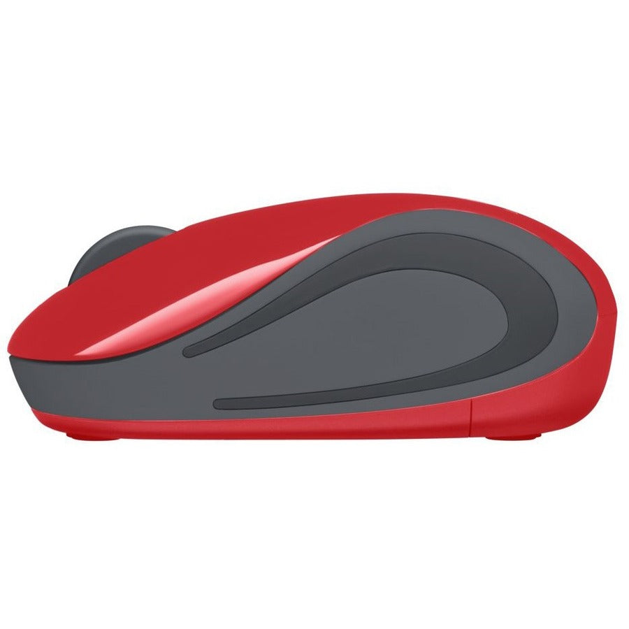 Logitech Wireless Mini Mouse M187 Ultra Portable, 2.4 GHz with USB Receiver, 1000 DPI Optical Tracking, 3-Buttons, PC / Mac / Laptop - Red 910-002727