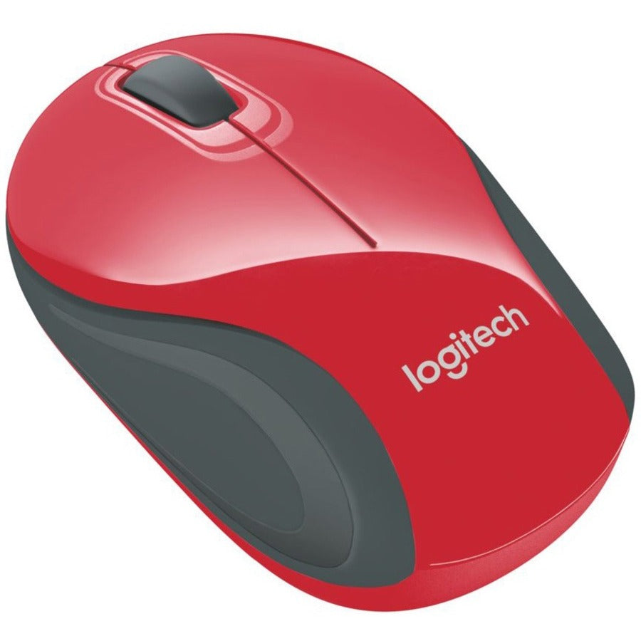 Logitech Wireless Mini Mouse M187 Ultra Portable, 2.4 GHz with USB Receiver, 1000 DPI Optical Tracking, 3-Buttons, PC / Mac / Laptop - Red 910-002727