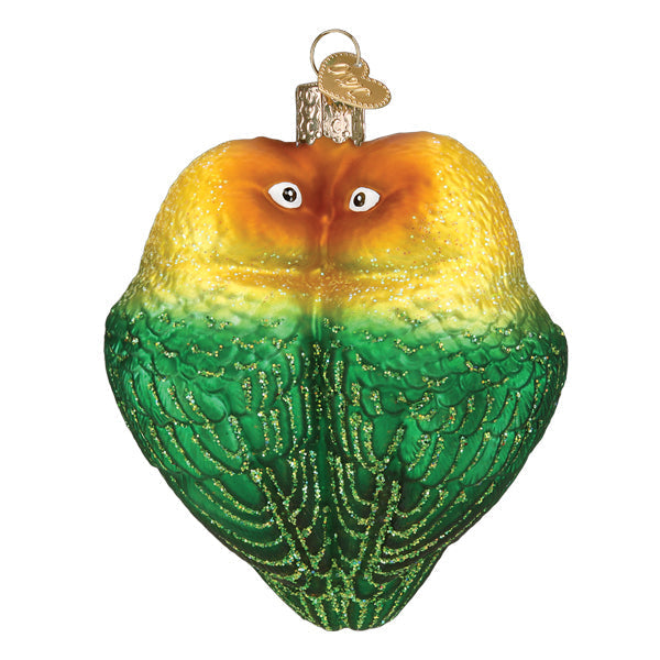 Love Birds Glass Ornament