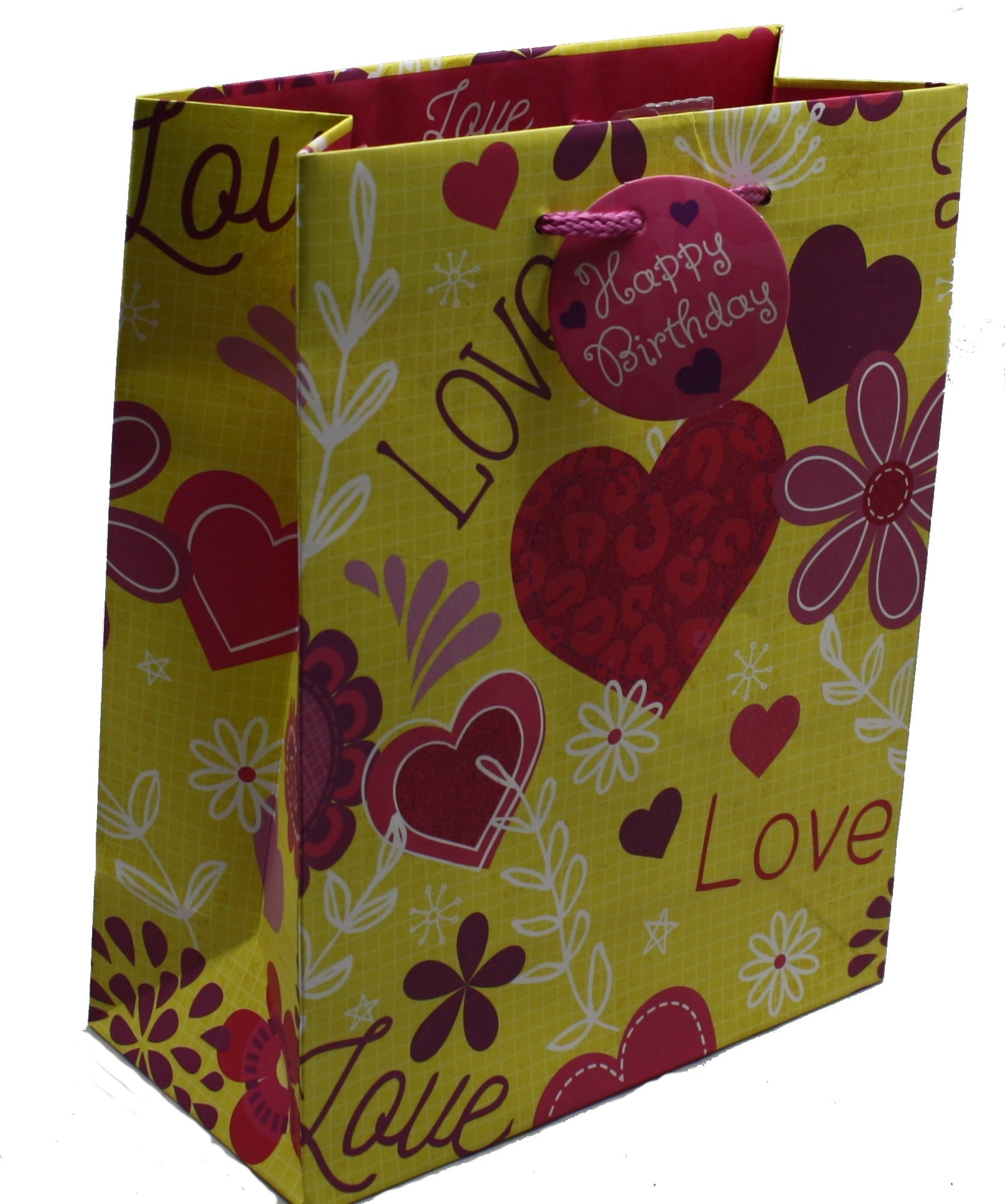 Love Hearts and Flowers Gift Bag