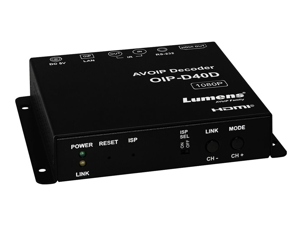 Lumens OIP-D40D - Audio/video over IP decoder