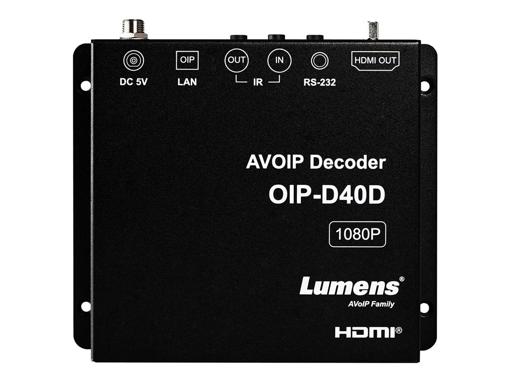 Lumens OIP-D40D - Audio/video over IP decoder