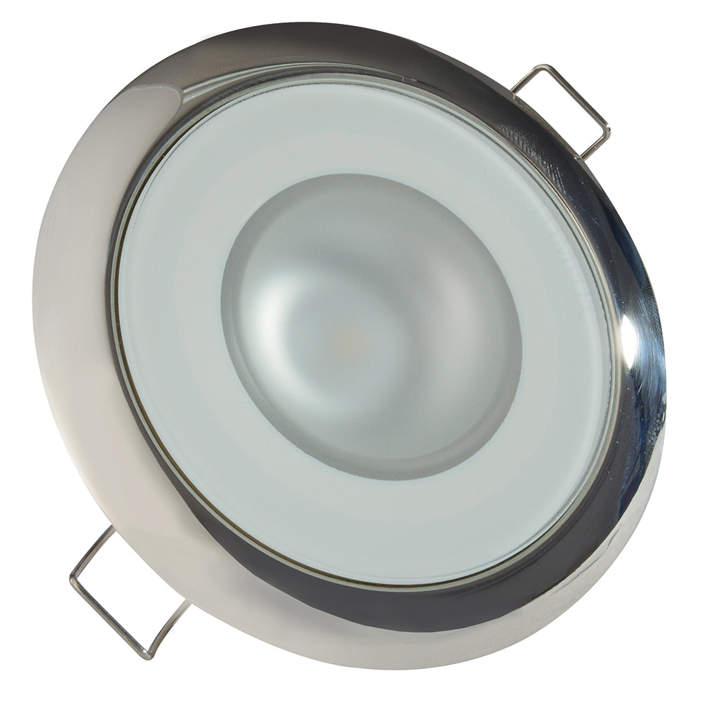 Lumitec Mirage - Flush Mount Down Light - Glass Finish/Polished SS - 4-Color