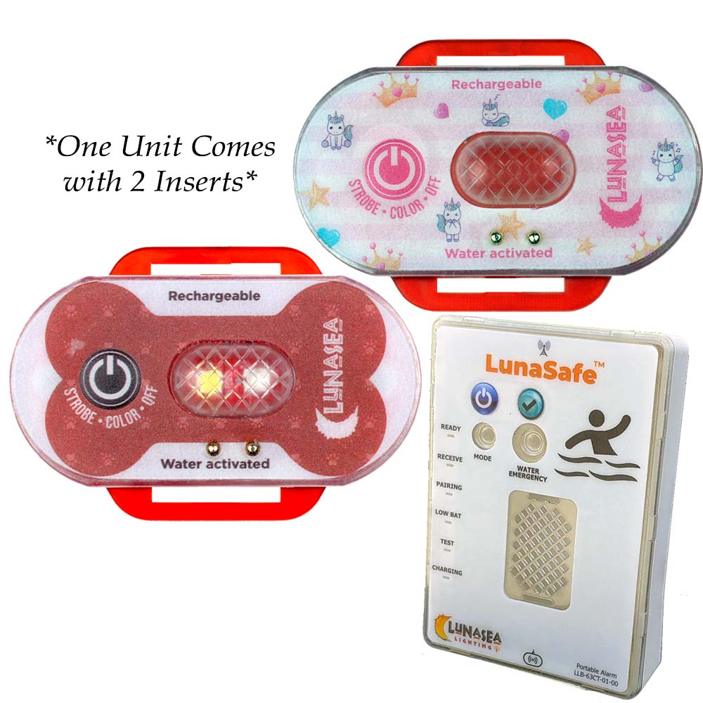 Lunasea Child/Pet Safety Water Activated Strobe Light w/RF Transmitter &amp; Portable