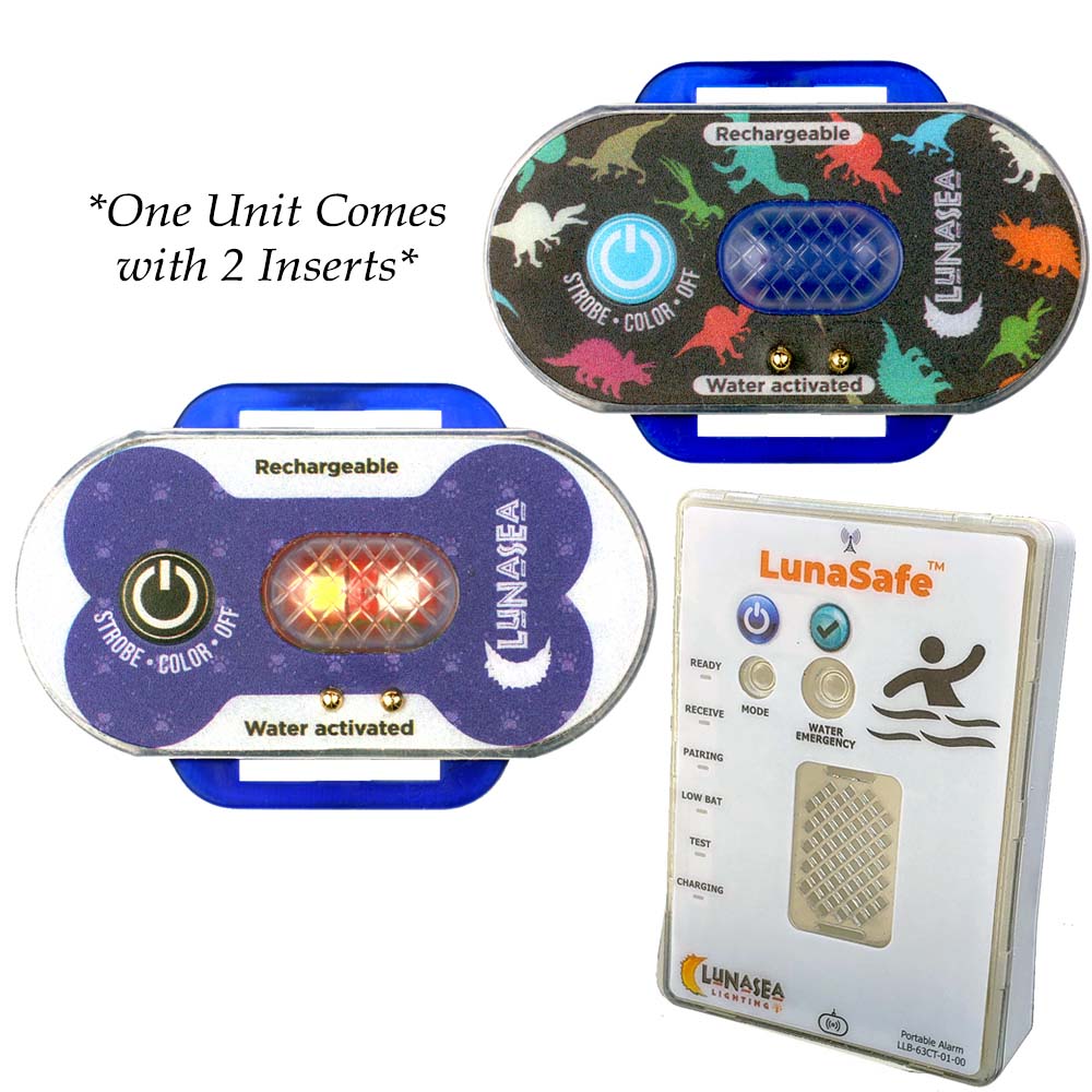 Lunasea Child/Pet Safety Water Activated Strobe Light w/RF Transmitter &amp; Portable