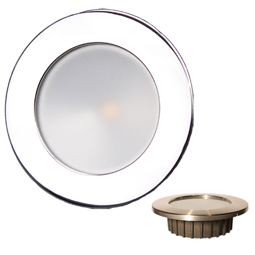 Lunasea Gen3 Warm White, RGBW Full Color 3.5&rdquo; IP65 Recessed Light w/Polished