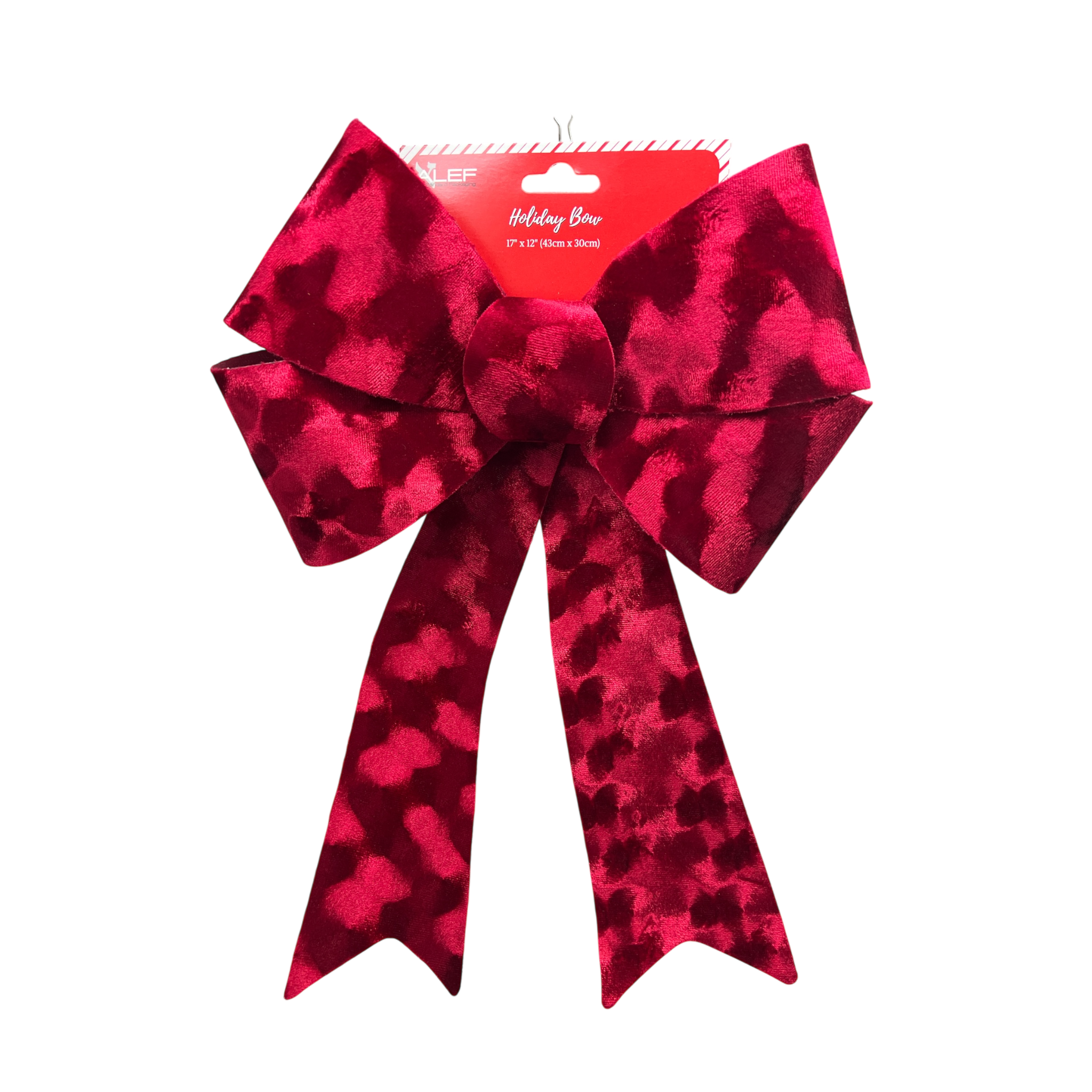 Luxury Deep Red Velour Bow