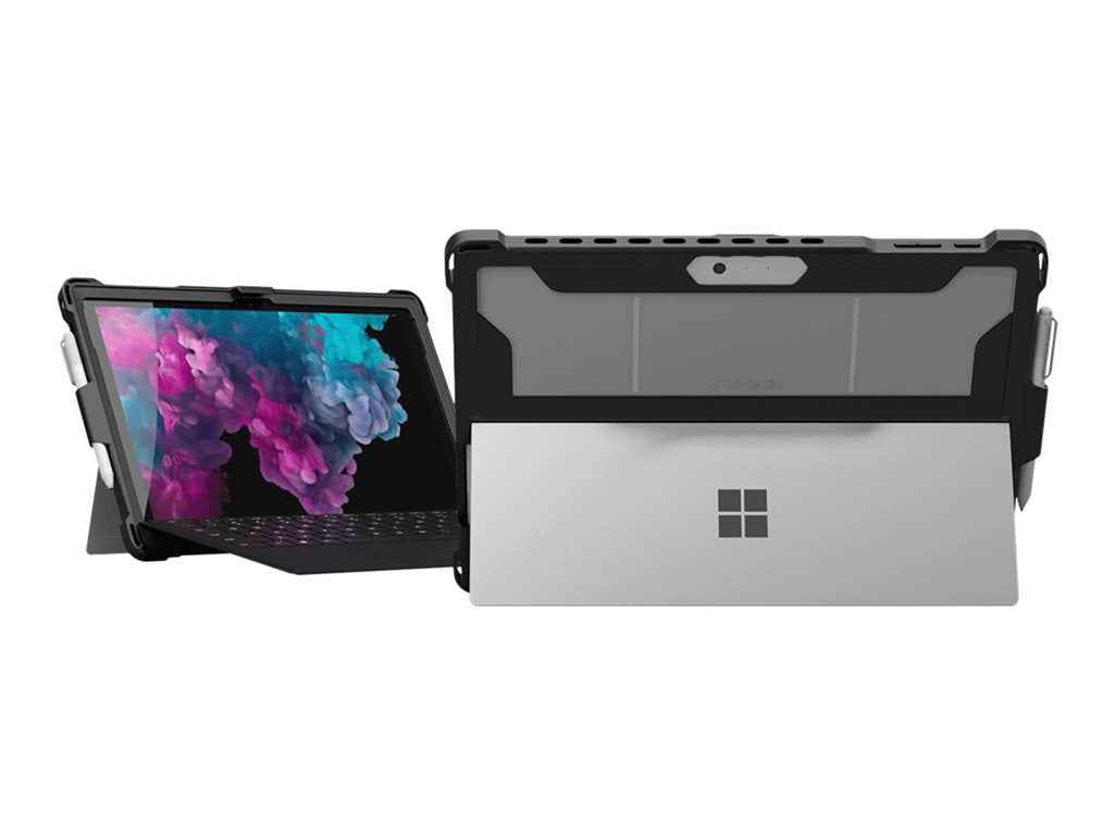 MAXCases Extreme Shell - Back cover for tablet - rugged - silicone, polycarbonate - black - for Microsoft Surface Pro
