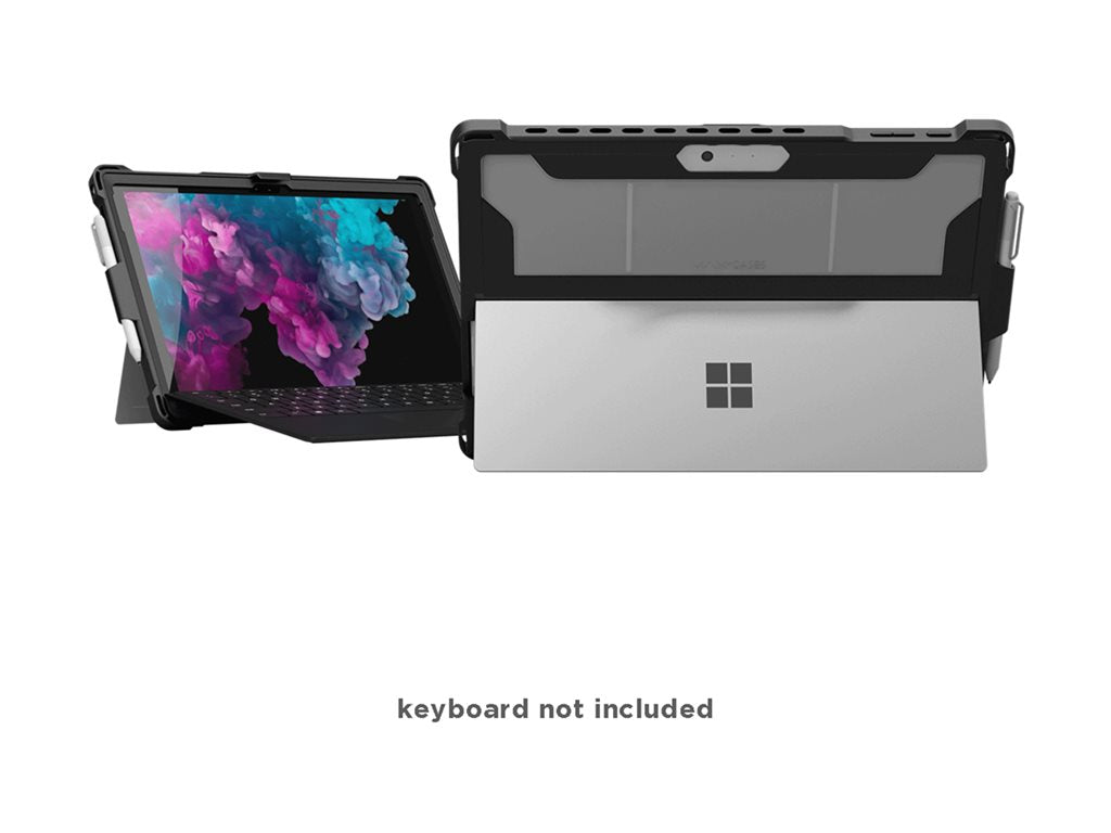 MAXCases Extreme Shell - Back cover for tablet - rugged - silicone, polycarbonate - black - for Microsoft Surface Pro