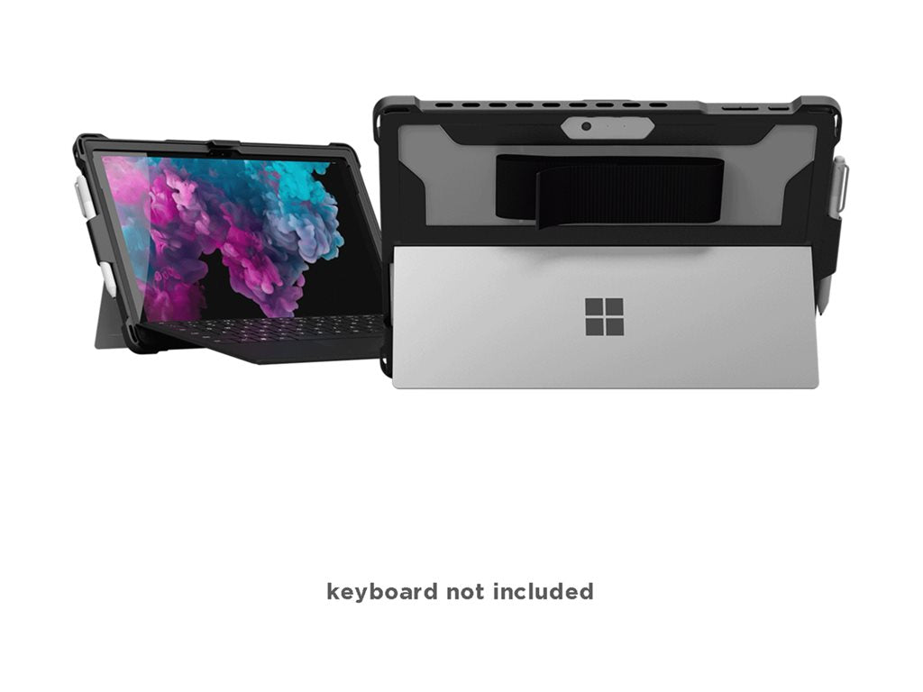 MAXCases Extreme Shell - Back cover for tablet - rugged - silicone, polycarbonate - black - for Microsoft Surface Pro