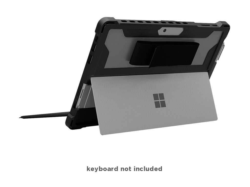 MAXCases Extreme Shell - Back cover for tablet - rugged - silicone, polycarbonate - black - for Microsoft Surface Pro