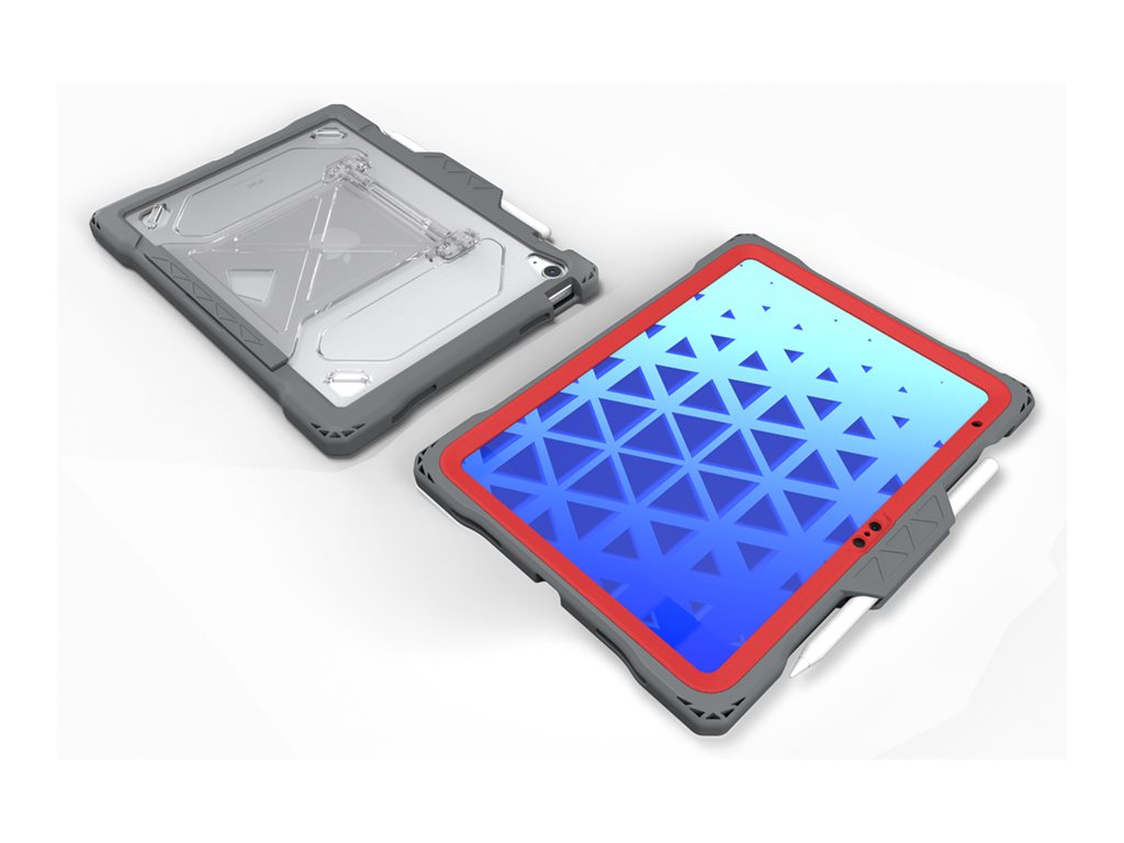 MAXCases Shield Extreme X2 - Protective case for tablet - rugged - thermoplastic polyurethane (TPU) - gray, red APSXX2IP10RED