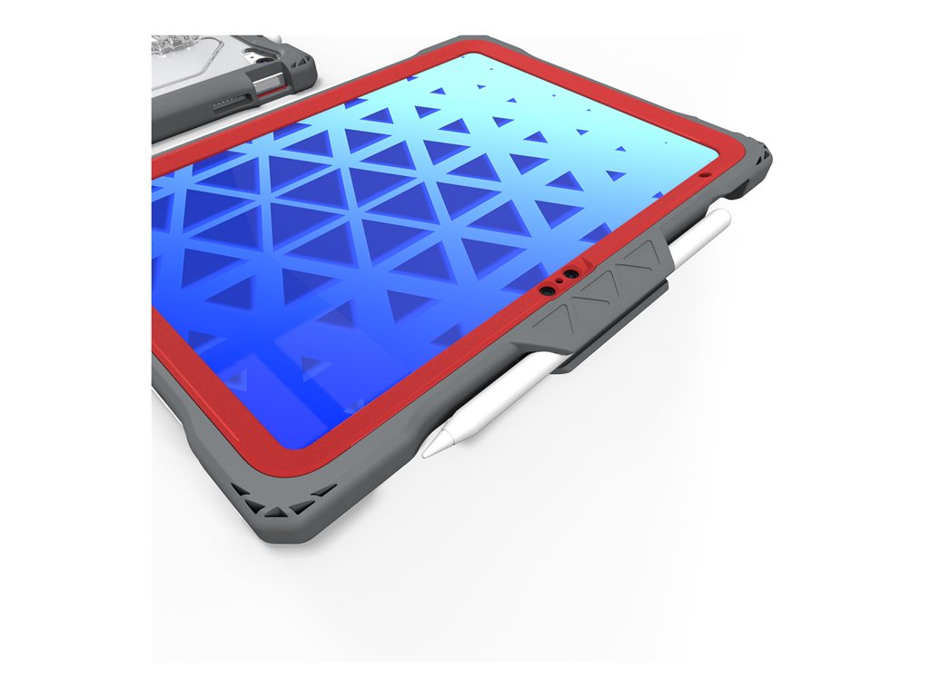 MAXCases Shield Extreme X2 - Protective case for tablet - rugged - thermoplastic polyurethane (TPU) - gray, red APSXX2IP10RED