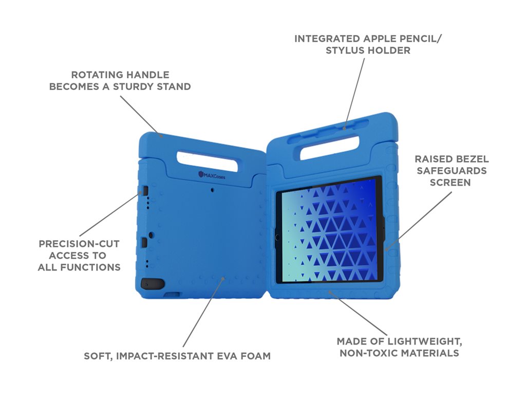 MAXCases Shieldy-K - Protective case for tablet - rugged - EVA foamed - blue AP-SK-IP10-BLU