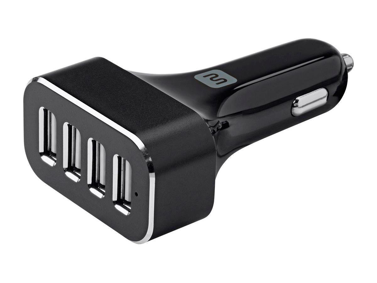 MONOPRICE 4-Port USB Car Charger 9.6A Fast Charging Hub