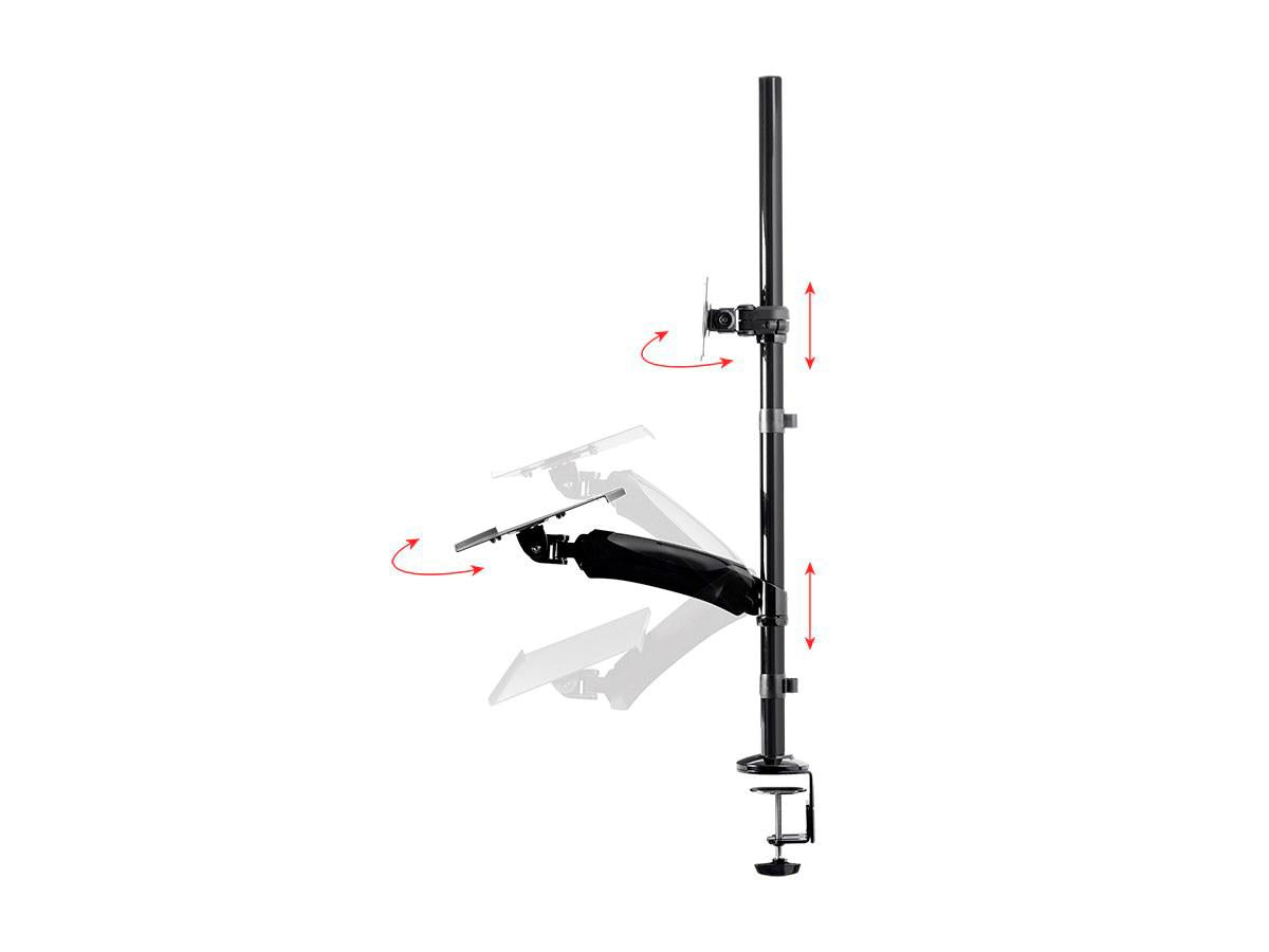 MONOPRICE Sit-Stand Monitor & Keyboard Workstation 15717 for Ergonomic Comfort