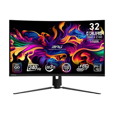 MSI MPG 321CURX QD-OLED 31.5-Inch Curved Gaming Monitor