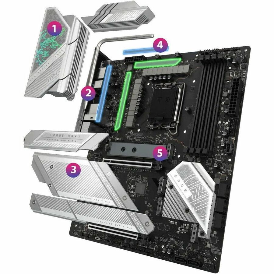 MSI MPG MPG Z790 EDGE TI MAX WIFI Gaming Desktop Motherboard - Intel Z790 Chipset -