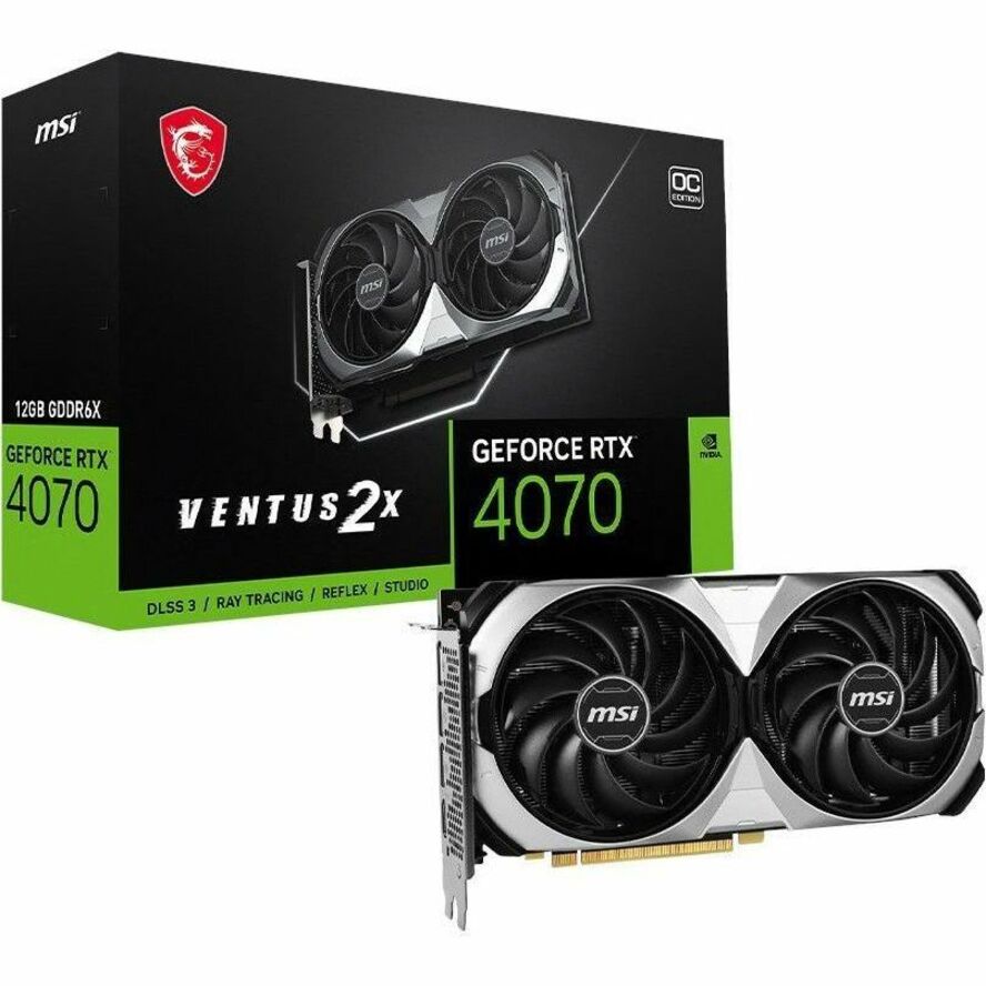 MSI NVIDIA GeForce RTX 4070 Graphic Card - 12 GB GDDR6X - 7680 x 4320 - 2.52 GHz Boost Clo