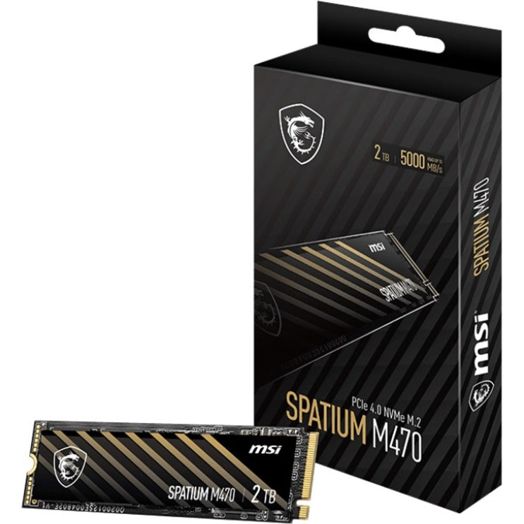 MSI SPATIUM M470 2 TB Solid State Drive - M.2 2280 Internal - PCI Express NVMe (PCI Express NVMe 4.0 x4) SM470N2TB