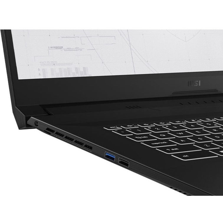 MSI WF76 WF76 11UI-647 17.3 Mobile Workstation - Full HD - Intel Core i7 11th Gen i7-11800H - 16 GB - 512 GB SSD - Black" WF76647